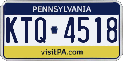 PA license plate KTQ4518