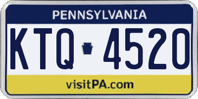 PA license plate KTQ4520