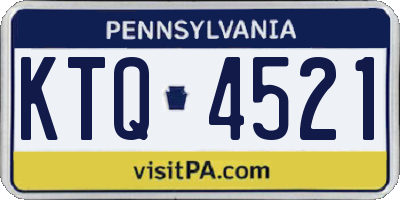 PA license plate KTQ4521