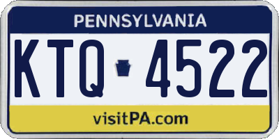 PA license plate KTQ4522