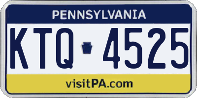 PA license plate KTQ4525