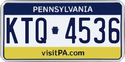 PA license plate KTQ4536