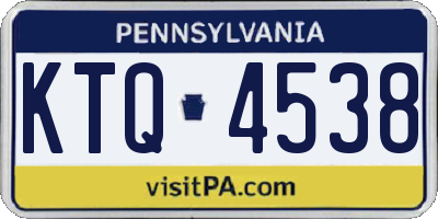 PA license plate KTQ4538