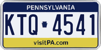 PA license plate KTQ4541