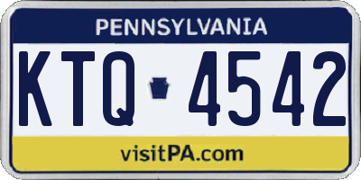 PA license plate KTQ4542