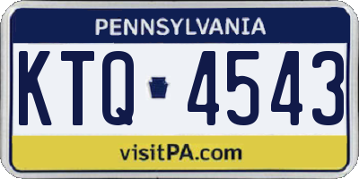 PA license plate KTQ4543