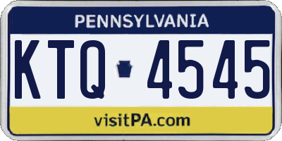 PA license plate KTQ4545