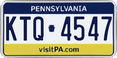 PA license plate KTQ4547