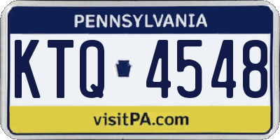 PA license plate KTQ4548