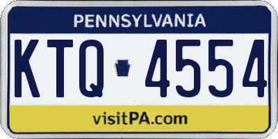 PA license plate KTQ4554