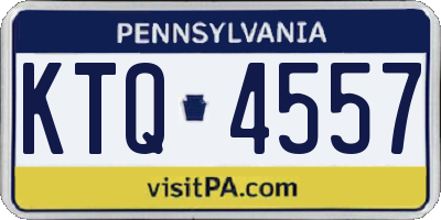 PA license plate KTQ4557