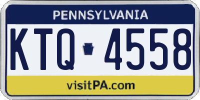 PA license plate KTQ4558