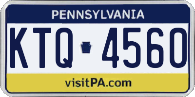 PA license plate KTQ4560