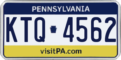 PA license plate KTQ4562