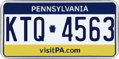 PA license plate KTQ4563