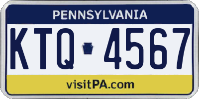 PA license plate KTQ4567