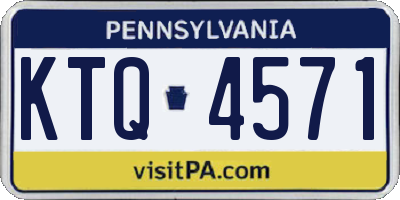 PA license plate KTQ4571