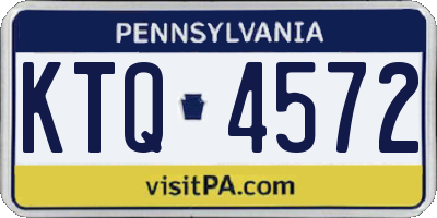 PA license plate KTQ4572