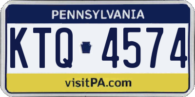 PA license plate KTQ4574