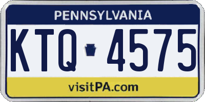 PA license plate KTQ4575