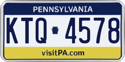 PA license plate KTQ4578