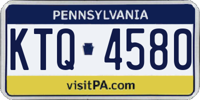 PA license plate KTQ4580
