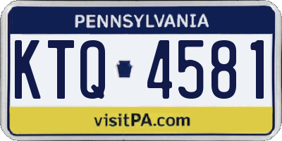 PA license plate KTQ4581