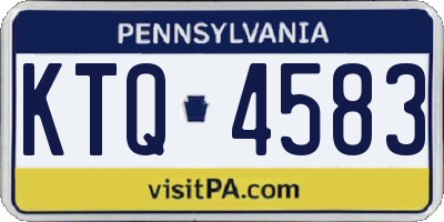 PA license plate KTQ4583