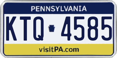PA license plate KTQ4585