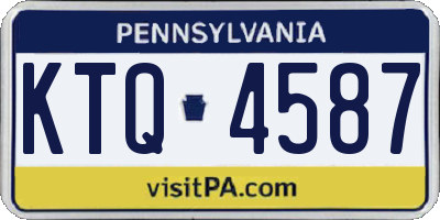 PA license plate KTQ4587