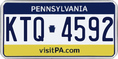 PA license plate KTQ4592