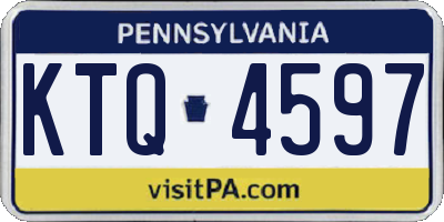 PA license plate KTQ4597