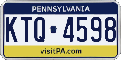 PA license plate KTQ4598