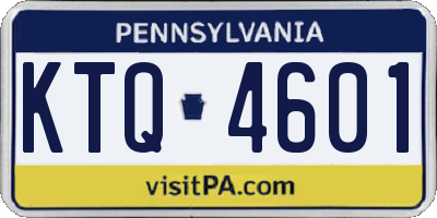 PA license plate KTQ4601