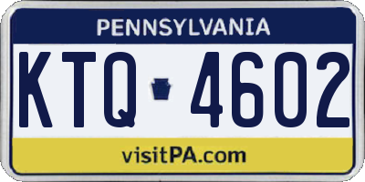 PA license plate KTQ4602
