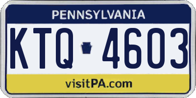 PA license plate KTQ4603