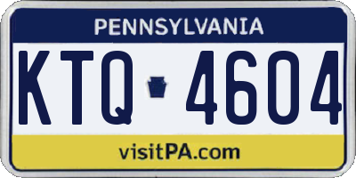PA license plate KTQ4604