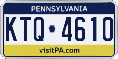 PA license plate KTQ4610