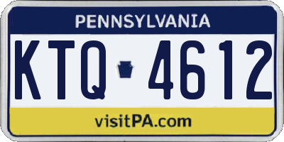 PA license plate KTQ4612