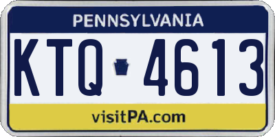 PA license plate KTQ4613