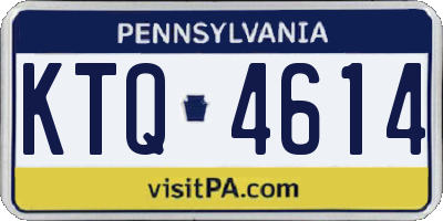 PA license plate KTQ4614