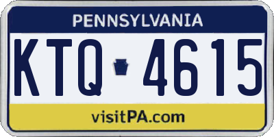 PA license plate KTQ4615
