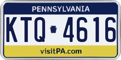 PA license plate KTQ4616