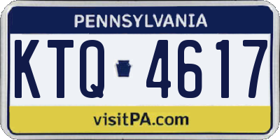 PA license plate KTQ4617