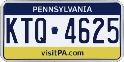 PA license plate KTQ4625