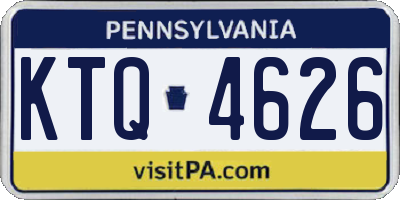 PA license plate KTQ4626