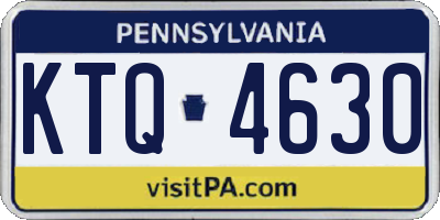 PA license plate KTQ4630