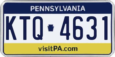 PA license plate KTQ4631