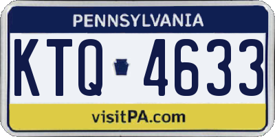 PA license plate KTQ4633