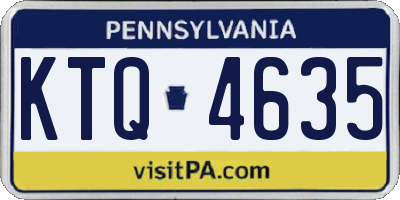 PA license plate KTQ4635